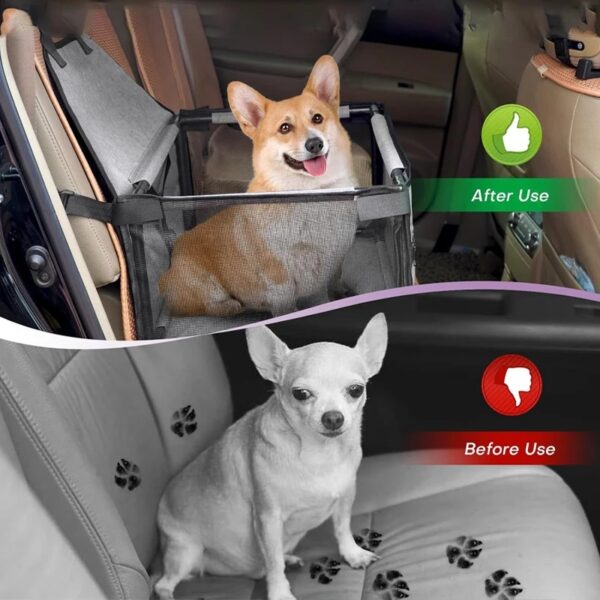 Dog Car Seat Cover Folding Hammock Pet Carriers Bag Basket Carrying For Cats Stable Foldable Travel Pet Dog Car Seat - Image 9