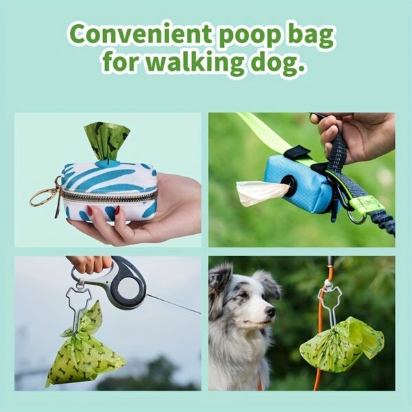 Environmentally Friendly Biodegradable Pet Litter Bags Dog Waste Bags With Dog Poop Bag Dispenser Dog Poop Bags Thickened Poop Bags Leak-Proof Dog Waste Bags For Pet Supplies - Image 2