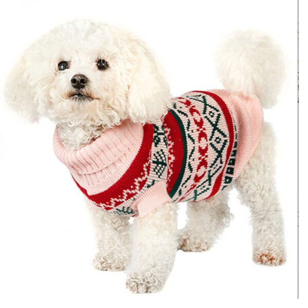 Pet Sweater Leaf Pattern Lapel Sweater - Image 6