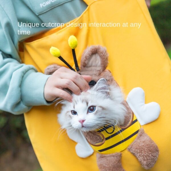 Little Bee Design Cat Dog Carrier Bags Portable Breathable Bag Soft Pet Carriers With Safety Zippers Outgoing Travel Pets Handbag - Image 3