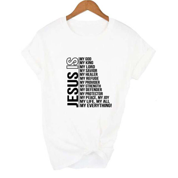 Jesus Is My God King Everything Women Vintage Tops tshirts - Image 2