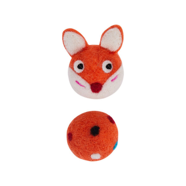 Colorful Felt Stretch Ball Cat Toy Ball Pet Toy With Small Bell Sound Play Cat Toys Creative Interactive Cat Dog Chew Toy - Image 2