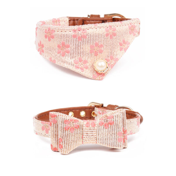 Pattern Dog Bow Collar Collar - Image 4