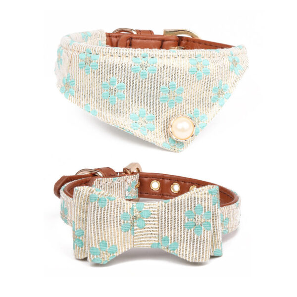 Pattern Dog Bow Collar Collar - Image 3