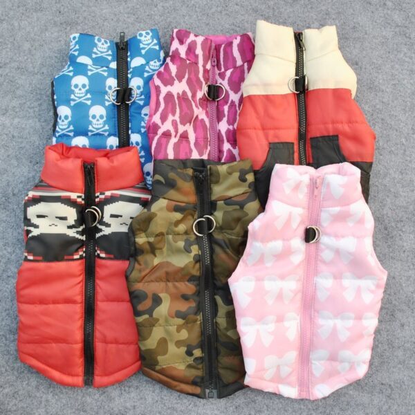 Winter Clothing Pet Clothes Padded Jacket Vest Padded Jacket Traction Buckle - Image 2