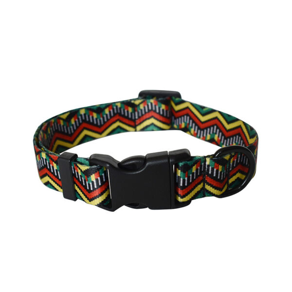 Ribbon dog rope ethnic pet productsPrinted dog collar - Image 2