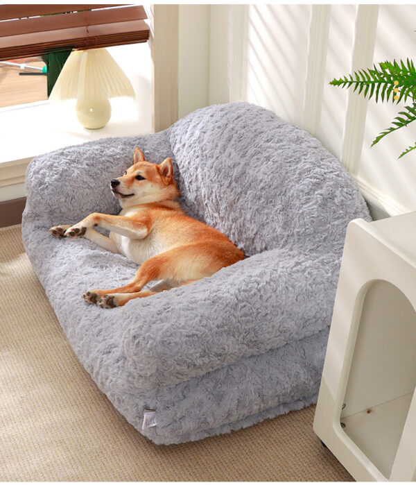Plush Pet Sofa Bed - All-season, Non-slip Bottom, Durable And Scratch-resistant, Suitable For Dogs And Cats - Image 3