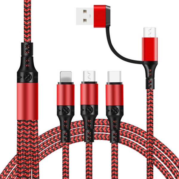 Fast Charging Five-in-one Data Cable, One For Three Charging Cables - Image 2