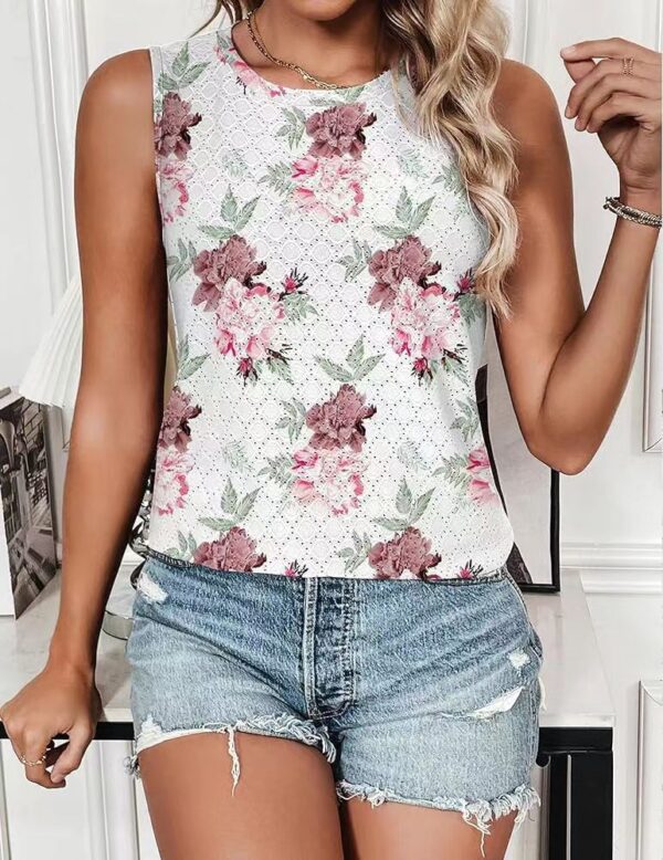 Loose Hollow Vest Ins Fashion Solid Round Neck Sleeveless Tank Tops For Women Clothing - Image 10