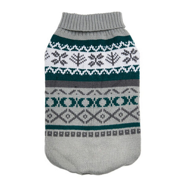Pet Sweater Leaf Pattern Lapel Sweater - Image 5
