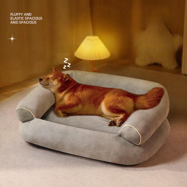 This Is A Pet Sofa Bed For Dogs And Cats, Made Of Soft Fabric And Designed For Small Pets To Sleep Comfortably - Image 2