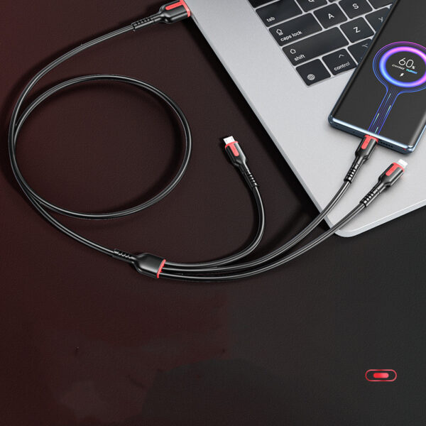 Fast Charge Data Cable One Drag Three 66W Braided USB - Image 5