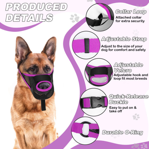 Pet Dog Muzzle Mask To Prevent It From Eating Randomly, Barking, And Biting. It's A Special Muzzle That Is Breathable And Has A Mesh Design - Image 6