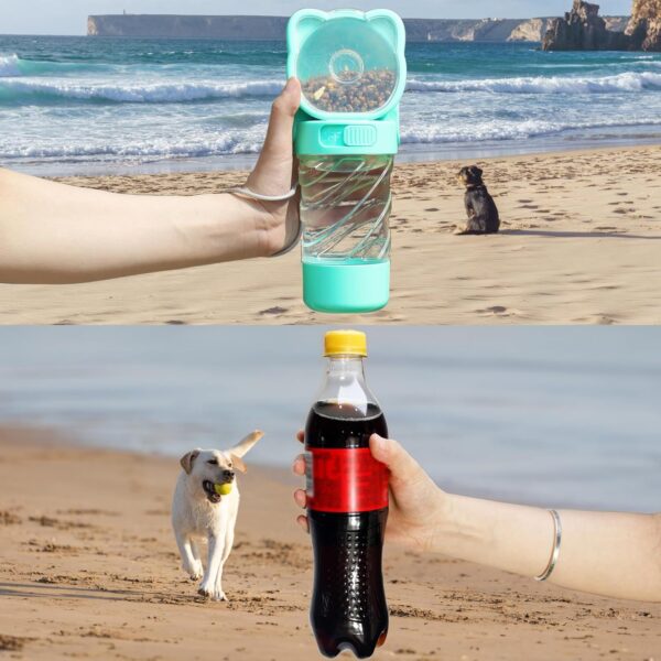 3 In 1 Pet Water Bottle Outdoor Portable Dog Water Bottle With Food Container Garbage Bags Dispenser For Cat Puppy Pets Stuff Accessories For Walking Hiking Travel - Image 4