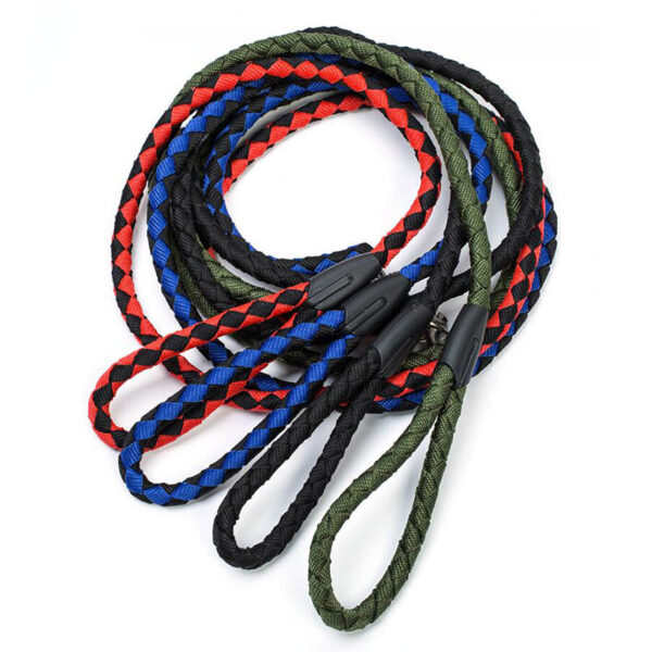 Easy To Control Non Retractable Nylon Braided Dog Leash - Image 2