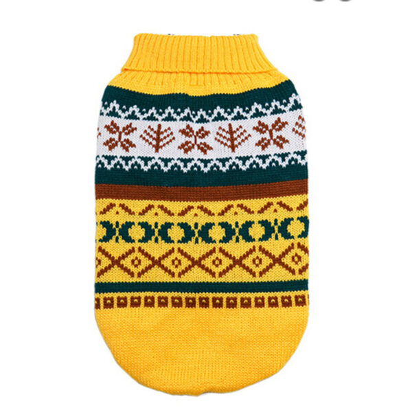 Pet Sweater Leaf Pattern Lapel Sweater - Image 7