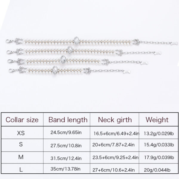Pet Supplies Collar Hand Holding Rope Pearl Necklace Small And Medium-sized Dogs Collar Ornament - Image 7