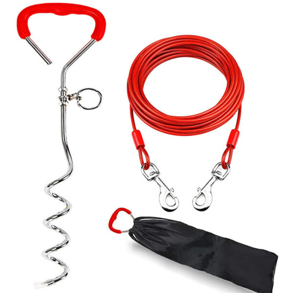 Double Hook Wire Rope Dog Leash - Image 4