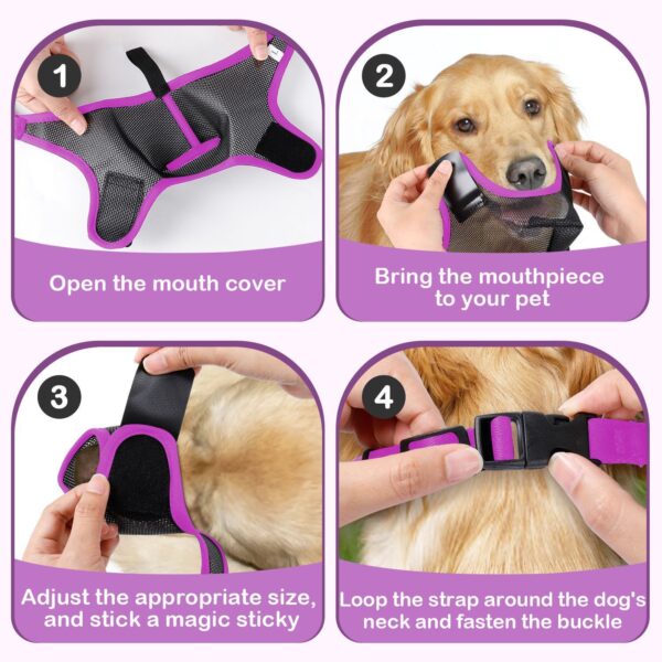 Pet Dog Muzzle Mask To Prevent It From Eating Randomly, Barking, And Biting. It's A Special Muzzle That Is Breathable And Has A Mesh Design - Image 4