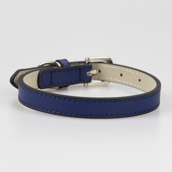 Leather Small Dog Medium Teddy Pet Dog Collar - Image 7