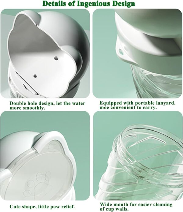 3 In 1 Pet Water Bottle Outdoor Portable Dog Water Bottle With Food Container Garbage Bags Dispenser For Cat Puppy Pets Stuff Accessories For Walking Hiking Travel - Image 2