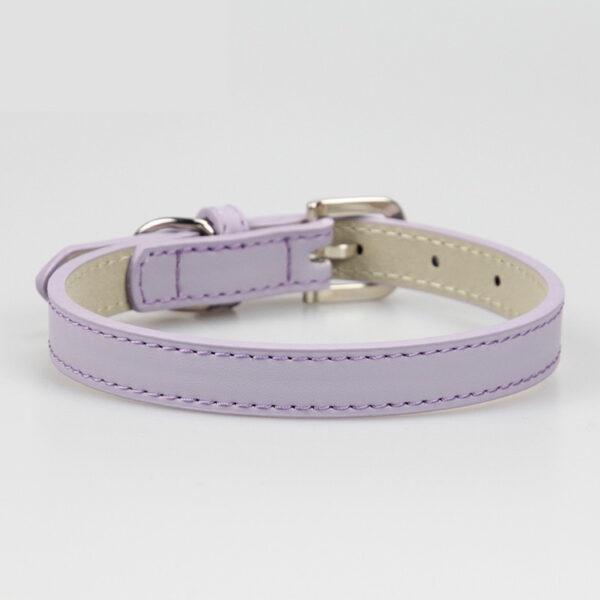 Leather Small Dog Medium Teddy Pet Dog Collar - Image 5