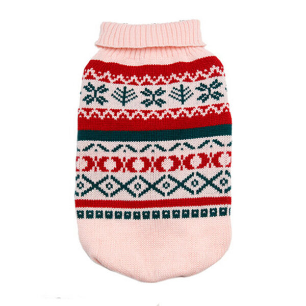 Pet Sweater Leaf Pattern Lapel Sweater - Image 4