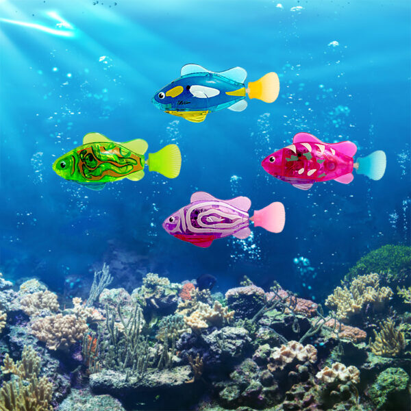 Pet Fish Electronic Cat Toys With Grass LED Light Toys - Image 2
