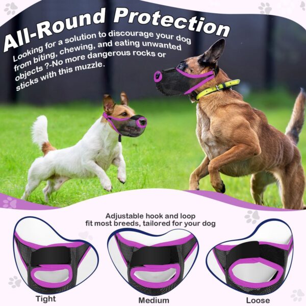 Pet Dog Muzzle Mask To Prevent It From Eating Randomly, Barking, And Biting. It's A Special Muzzle That Is Breathable And Has A Mesh Design - Image 3