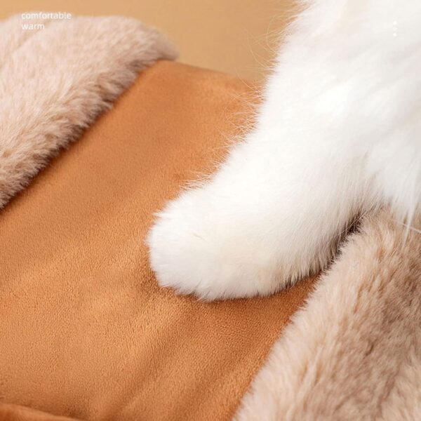Carrier Bag Backpack Carrier Dog Travel Bag Pet Winter Outdoor Carriers Plush Reindeer Bag With Hand Warmers - Image 4