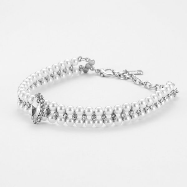 Pet Supplies Collar Hand Holding Rope Pearl Necklace Small And Medium-sized Dogs Collar Ornament - Image 2