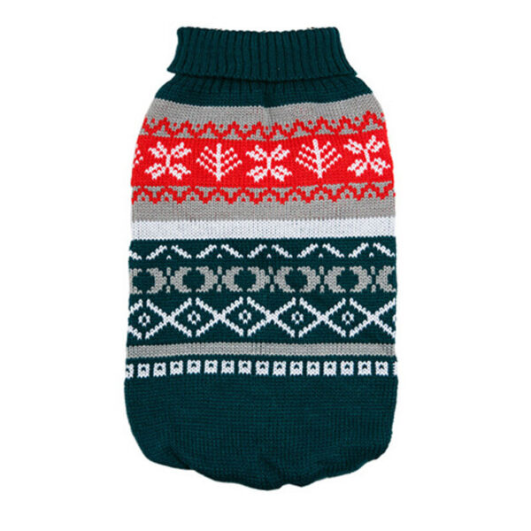 Pet Sweater Leaf Pattern Lapel Sweater - Image 2