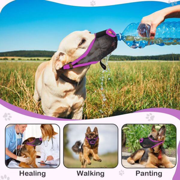 Pet Dog Muzzle Mask To Prevent It From Eating Randomly, Barking, And Biting. It's A Special Muzzle That Is Breathable And Has A Mesh Design - Image 9