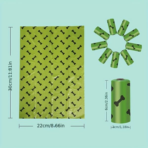Environmentally Friendly Biodegradable Pet Litter Bags Dog Waste Bags With Dog Poop Bag Dispenser Dog Poop Bags Thickened Poop Bags Leak-Proof Dog Waste Bags For Pet Supplies - Image 7