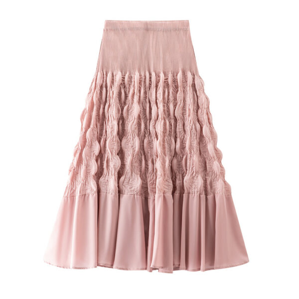 Niche Design Slimming Graceful Pleated Skirt - Image 3