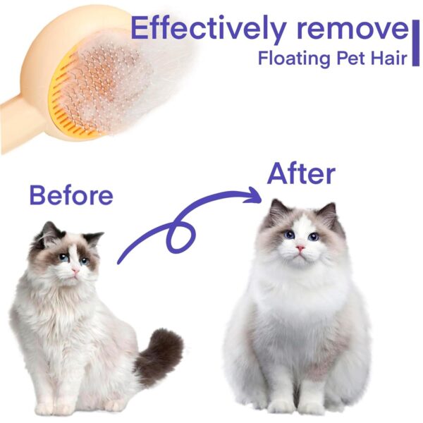Cat Grooming Brushes Pet Hair Cleaner Brush Pet Massage Brushes For Cats Dogs With Self-Cleaning Button Pet Shedding Brush For Removing Tangles Loose Fur - Image 2