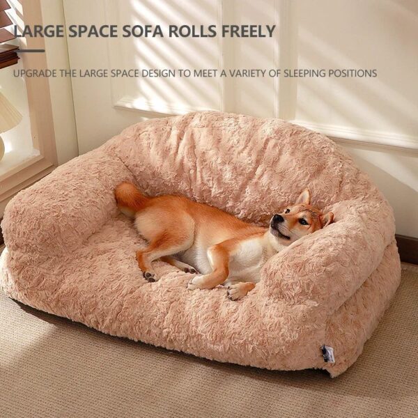 Plush Pet Sofa Bed - All-season, Non-slip Bottom, Durable And Scratch-resistant, Suitable For Dogs And Cats - Image 7