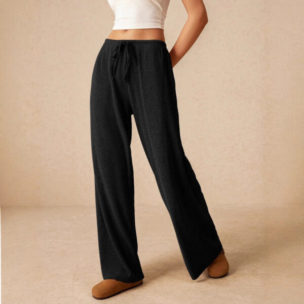 Women's Fashion Lace-up Straight Wide-leg Pants - Image 4