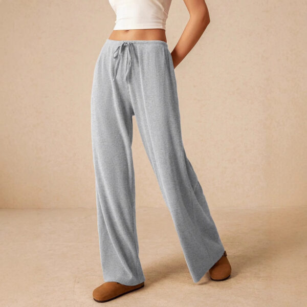 Women's Fashion Lace-up Straight Wide-leg Pants - Image 3