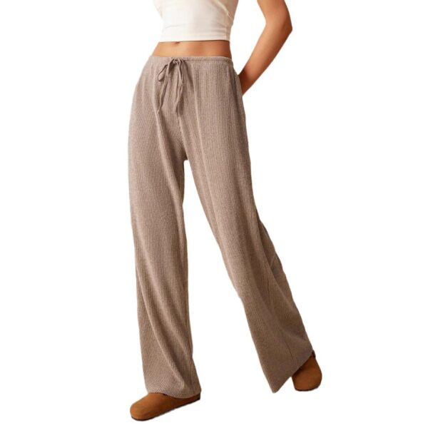 Women's Fashion Lace-up Straight Wide-leg Pants - Image 2