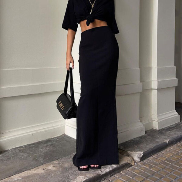 Fashionable Elegant Black Skirt For Women - Image 4