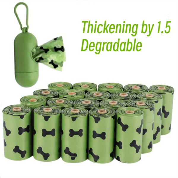 Environmentally Friendly Biodegradable Pet Litter Bags Dog Waste Bags With Dog Poop Bag Dispenser Dog Poop Bags Thickened Poop Bags Leak-Proof Dog Waste Bags For Pet Supplies - Image 8