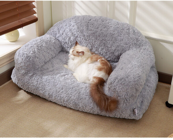 Plush Pet Sofa Bed - All-season, Non-slip Bottom, Durable And Scratch-resistant, Suitable For Dogs And Cats - Image 8