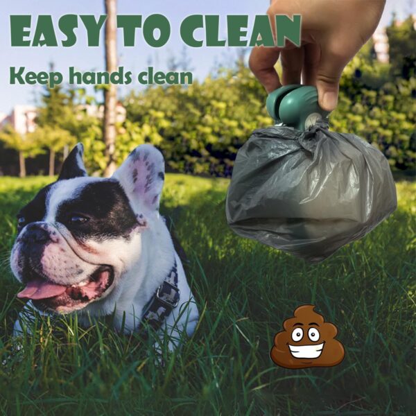 Pooper Scooper Portable And Handheld Size For Walking Large And Small Dogs Outside Yard Or Travel Outdoors Pup Poop Scoop With Container And Pet Waste Bag Attachment - Image 3