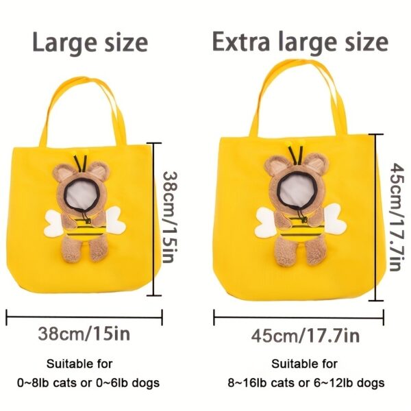 Little Bee Design Cat Dog Carrier Bags Portable Breathable Bag Soft Pet Carriers With Safety Zippers Outgoing Travel Pets Handbag - Image 10