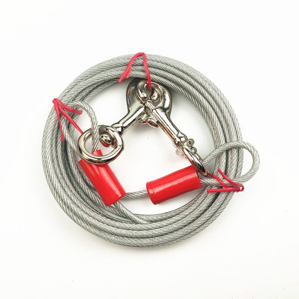 Double Hook Wire Rope Dog Leash - Image 5
