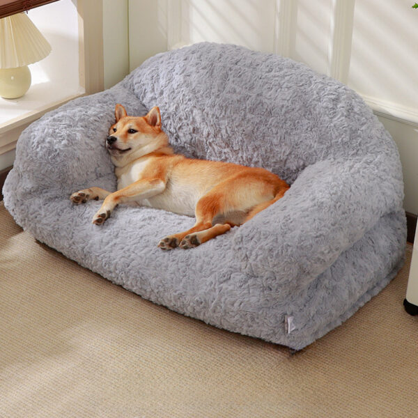Plush Pet Sofa Bed - All-season, Non-slip Bottom, Durable And Scratch-resistant, Suitable For Dogs And Cats - Image 5