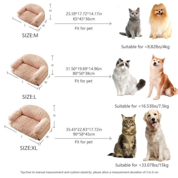 Plush Pet Sofa Bed - All-season, Non-slip Bottom, Durable And Scratch-resistant, Suitable For Dogs And Cats - Image 6