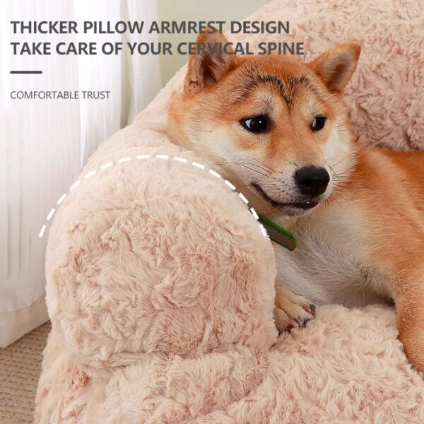 Plush Pet Sofa Bed - All-season, Non-slip Bottom, Durable And Scratch-resistant, Suitable For Dogs And Cats - Image 9