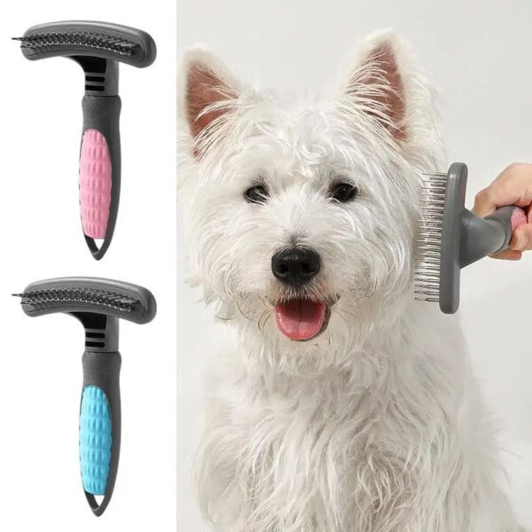 Pet Grooming Comb Cute Pet Grooming Comb Hair Removal Combs Effective Rustproof Shedding Brush For Puppies Pets Acceessories - Image 3